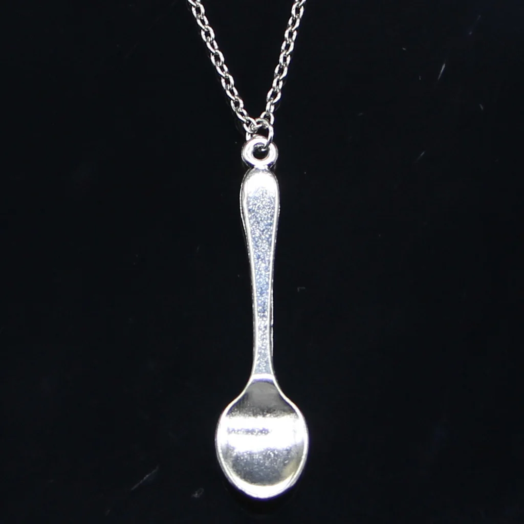 20pcs New Fashion Necklace 54mm spoon Pendants Short Long Women Men