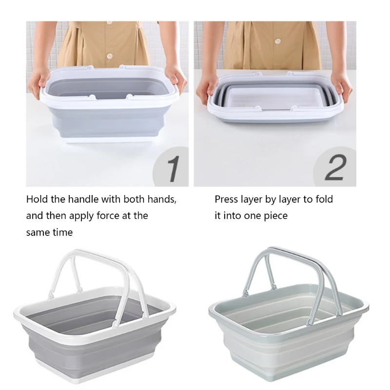 Rectangle Collapsible Sinks Camping Picnic Baskets Folding Laundry