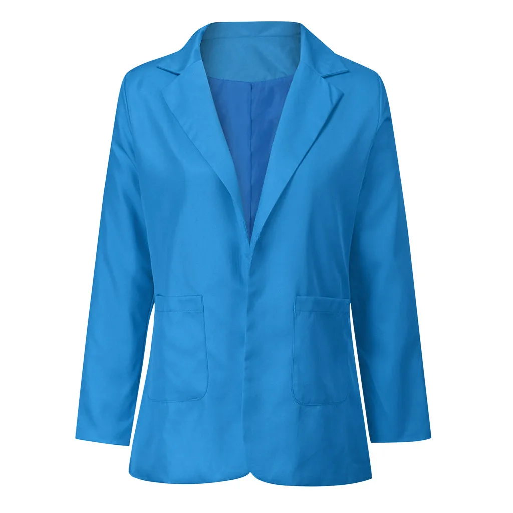 Женские осенне-зимние длинные офисные кардиганы, пальто, костюм, длинная куртка, блейзер Feminino, осенне-зимний костюм, блейзер для женщин C30915