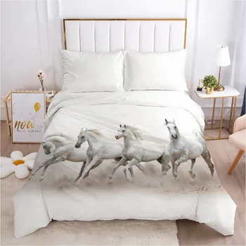 

3D Custom Horse Pattern Duvet Covers Comforter Case Quilt Cover Bedding Sets Quilt Covers King Queen Full Twin Size Bedding Bag