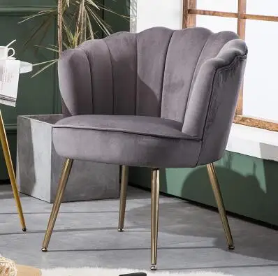Роскошный удобный тканевый одноместный диван-стул для гостиной, балкона, спальни, мебель для спинки, простой современный шезлонг - Цвет: Gray