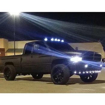 

5*Smoked Lens Rooftop Cab Running Light LED 6000K For Dodge RAM 1500 2500 3500
