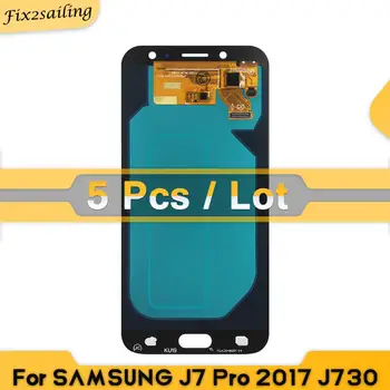 

(5Pcs/lot) 5.5'' AMOLED LCD For SAMSUNG Galaxy J7 Pro 2017 J730 J730F Display Touch Screen Digitizer Replacement Parts