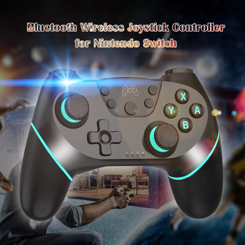 Беспроводной контроллер с двойным мотором и вибрацией для Nintendo Switch/Switch Pro Gyro Axis