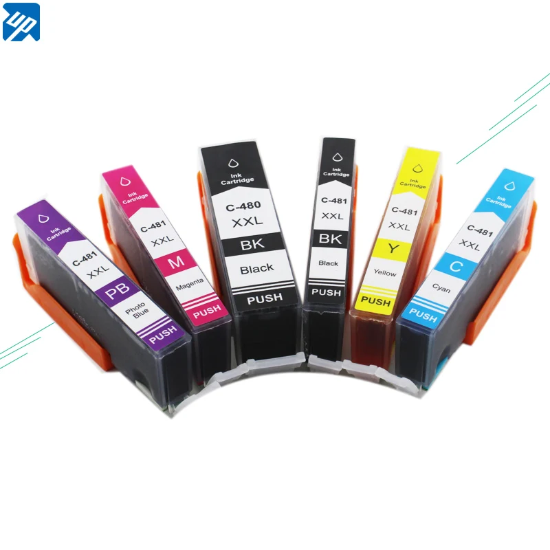До 6 PK совместимый чернильный картридж для canon PIXMA TS8140 TS8240 TS8340 TS9140 принтер PGI480