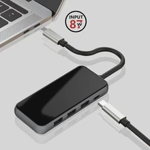 USB-C разветвитель usb-хаб C концентратор для нескольких USB 3,0 RJ45 HDMI адаптер док-станция USB-C type C 3,1 USB C концентратор для MacBook Pro huawei samsung