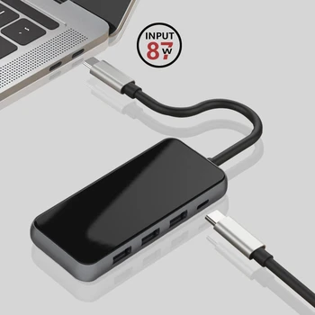 

USB-C Splitter USB HUB C HUB to Multi USB 3.0 RJ45 HDMI Adapter Dock USB-C Type C 3.1 USB C HUB for MacBook Pro Huawei Samsung