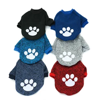 

Soft Fleece Clothes for Small Dogs Chihuahua Pomeranians Paw Printed Pullover Warm Pet Cat Clothing Dog Costume Sweaters
