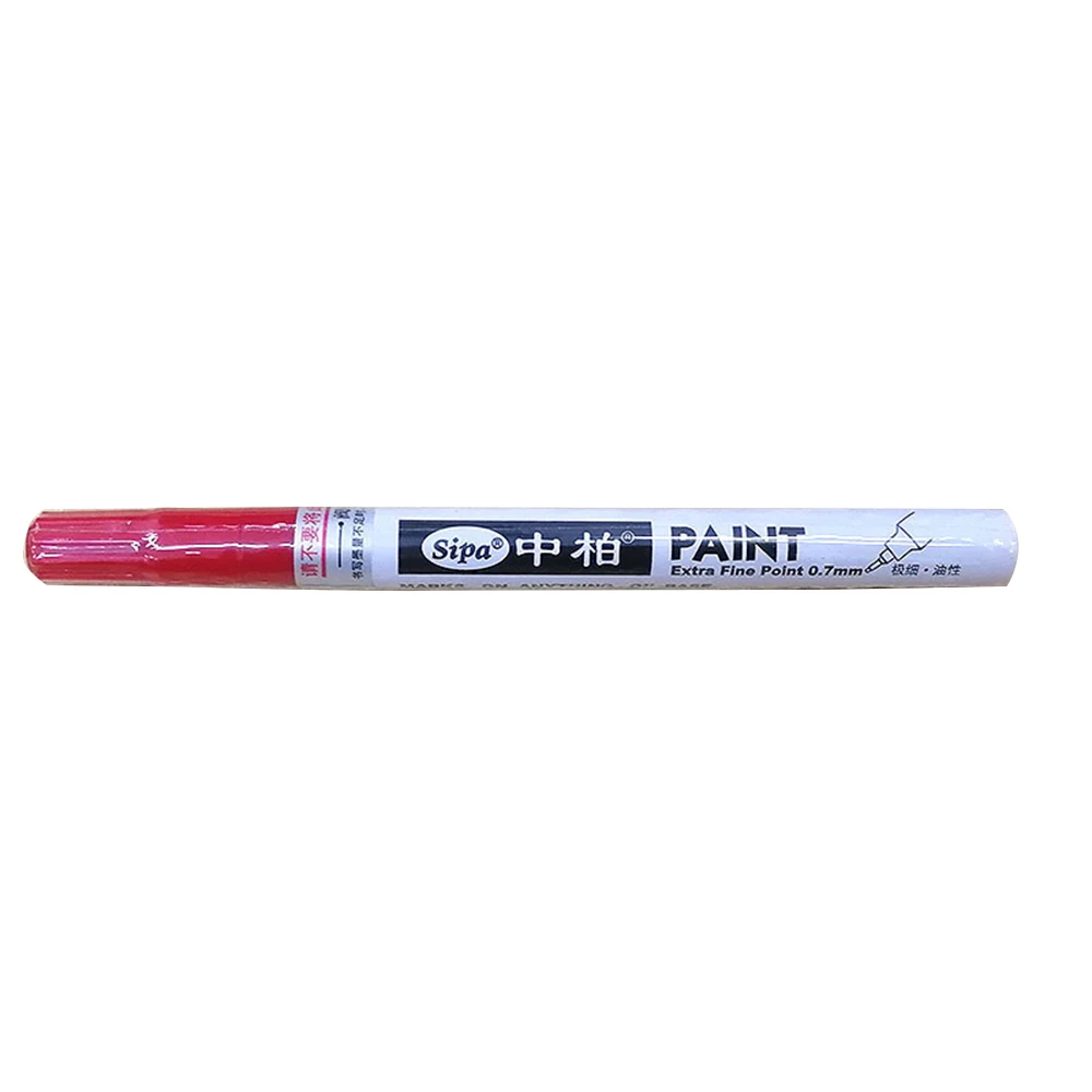 Металлический маркер краски на выбор 0,7 мм очень тонкий кончик краски сенсорная ручка Перманентный Маркер Уход за краской авто аксессуары - Цвет: Красный