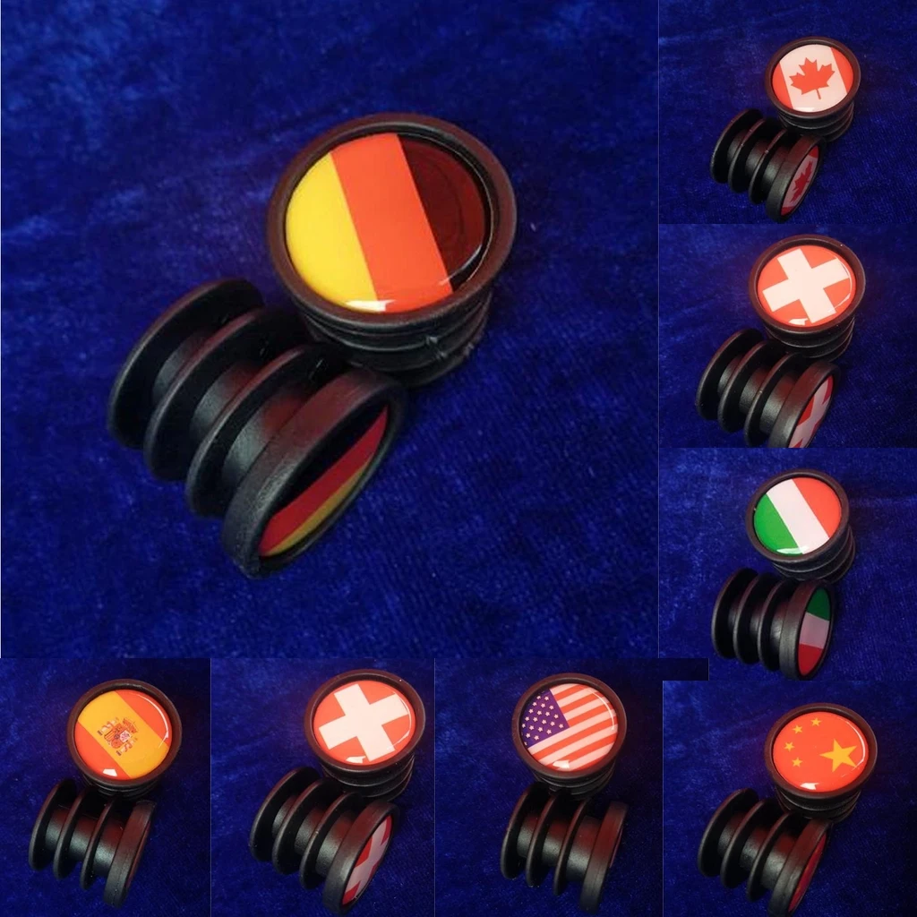 2pcs National Flags Decor Bike Bicycle Handlebar Bar End Plugs 22mm 7/8' Cycling Grips Bicycle Parts for MTB Mountain Road Bike 2pcs National Flags Decor Bike Bicycle Handlebar Bar End Plugs 22mm 7/8' Cycling Grips Bicycle Parts for MTB Mountain Road Bike