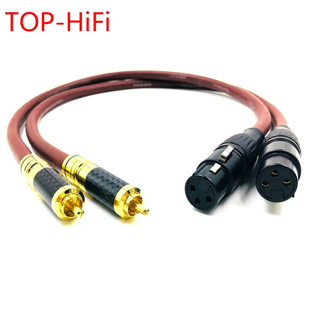 

TOP-HiFi Pair 2RCA Male to 2XLR Male Cable Single Crystal Silver audio cable Double RCA Signal Line rca to XLR cable fo
