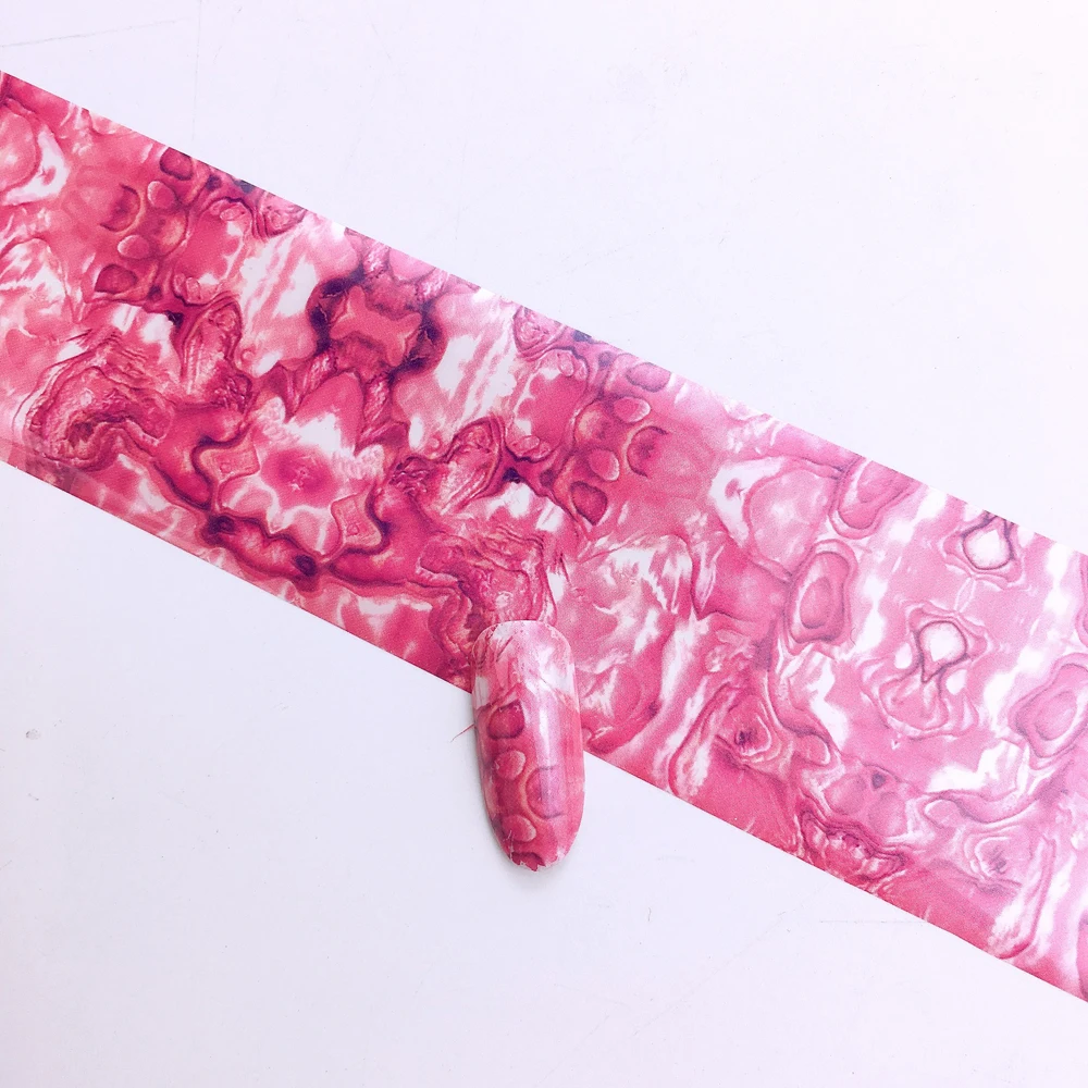 Shell rose pattern 1 шт красочный ультра-тонкий узор в виде раковины мраморная Звездная бумага полное покрытие наклейки для ногтей Дизайн ногтей DIY маникюрные украшения - Цвет: Shell rose pattern