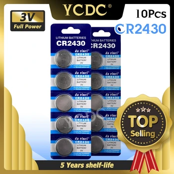 

10PCS=2 CARDS YCDC lithium Battery CR2430 3V %100 original brand YCDC 2430 battery