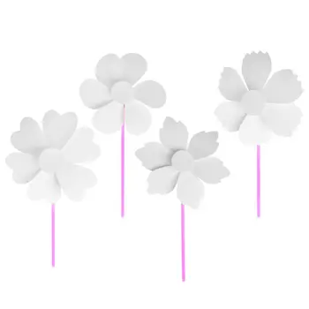 

1/4pcs Blank White Paper Windmill DIY Drawing Material Kid Educational Toy Gift