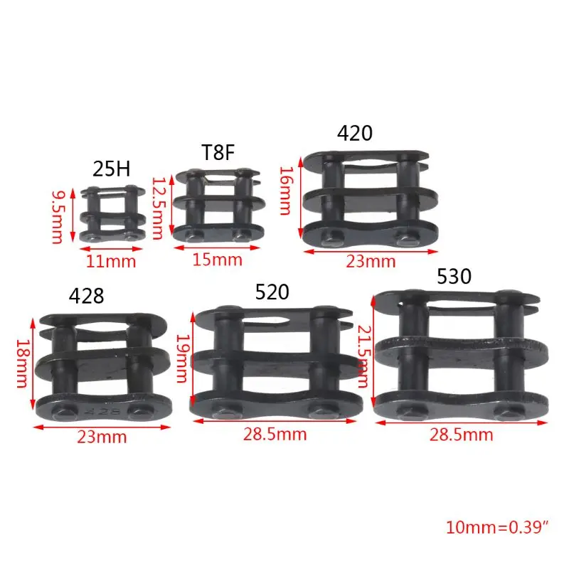 Motorcycle Chain Buckle Ring Link 25H# T8F# 420# 428# 520