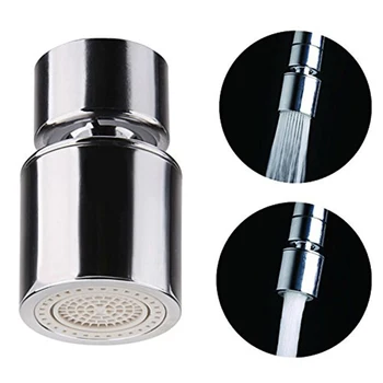 

faucet Certified Dual Function 2 Flow Kitchen Sink Aerator 360-Degree Swivel Faucet Sprayer Spout fitting faucet bubbler Chrome