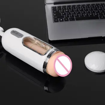 

Male Masturbator Cup Rotating,shrinking,Voice Interaction 3 in 1 Hands-Free Automatic Masturbation Toys with Visible Textured