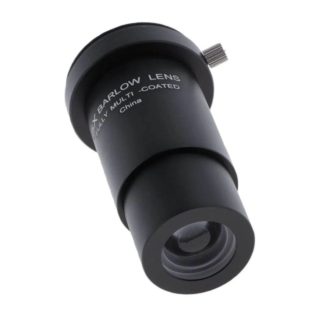 Telescope Eyepiece Barlow Lens 3X Magnification 1.25 Inch Universal T Ring Adapter