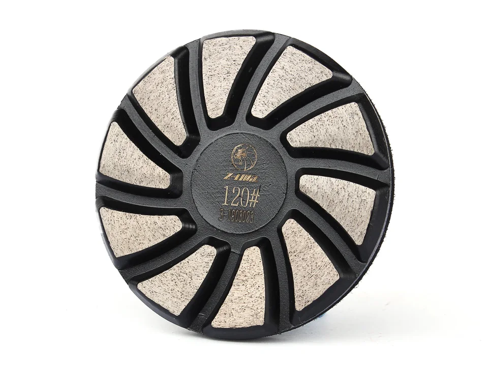 Z-LION 3 дюйма 1 шт. алмазная полировальная площадка 75 мм бетонный гранитный мраморный пол шлифовальный диск металлический Бонд турбо сегменты абразивный инструмент