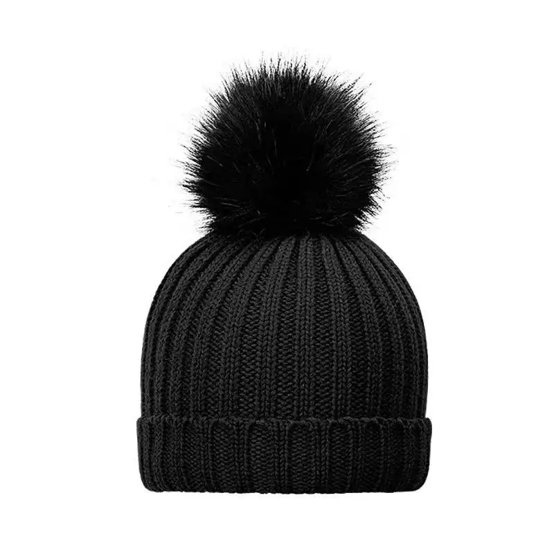 NEW Xiaomi Qimian Wool-Blend Knit Hat Simple and Versatile Natural Wool Fine Weaving Detachable Hair Ball For Winter