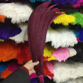 

Beautiful 10pcs Rose Golden Pheasant Tail Feathers 26-28 inches/65-70 cm For Wedding Christmas Craft Making Decoration