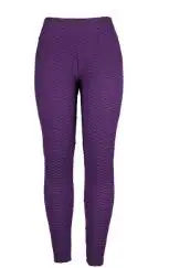 Женские антицеллюлитные леггинсы для фитнеса, фитнеса, женские эластичные штаны для йоги, спортивный пуш-ап - Цвет: purple
