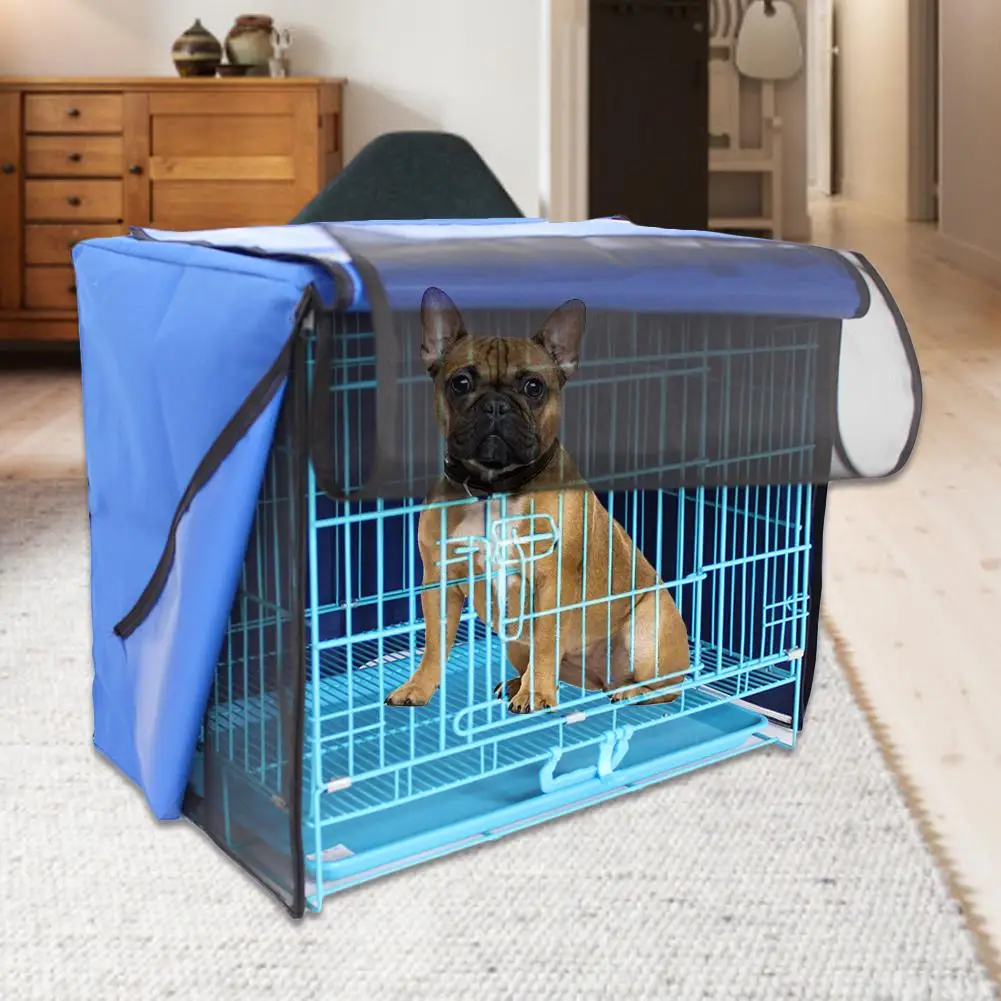 

Anti-mosquito Dog Cage Cover Pet Mosquito Net Windproof Rain Crate Cover For Cats Dogs Rabbits