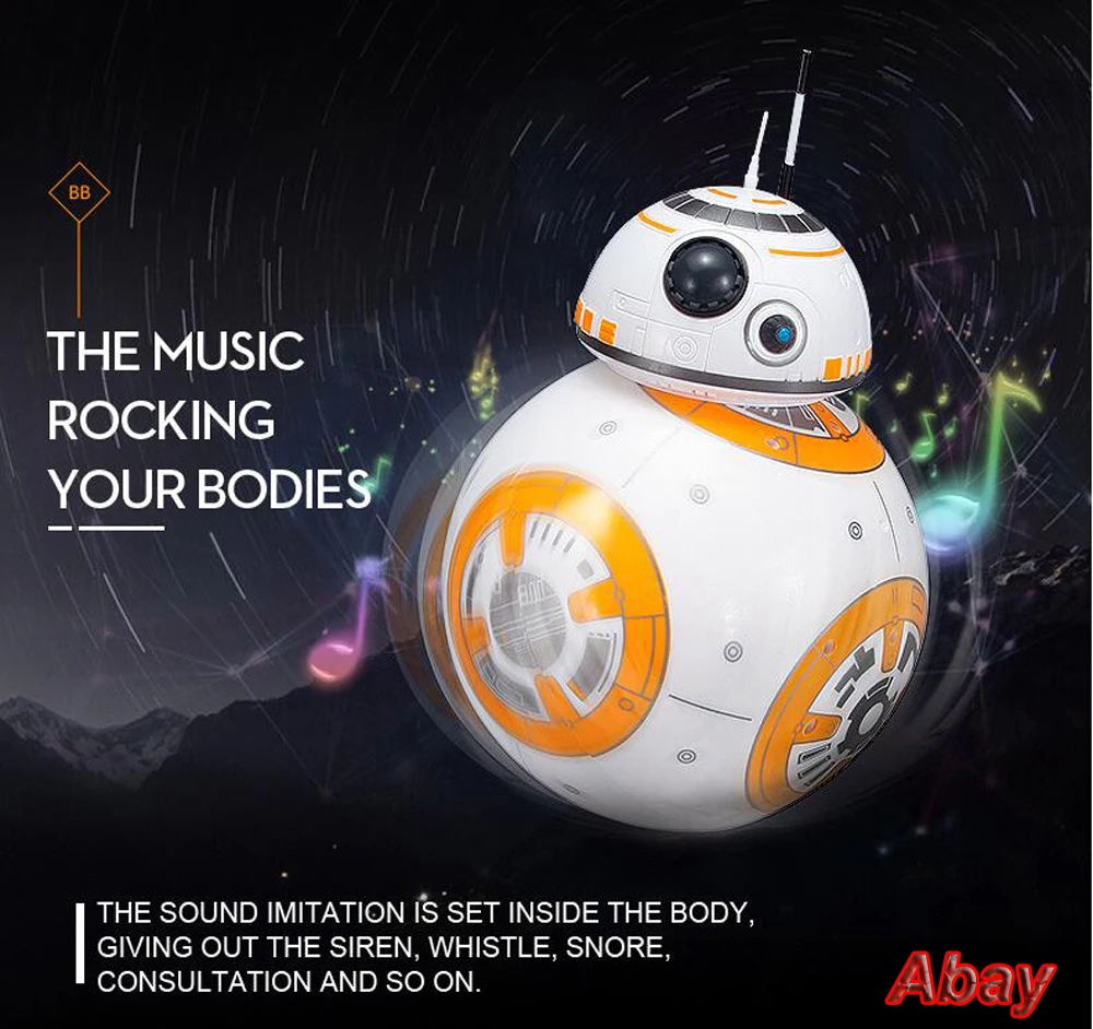 Звездные войны RC BB8 робот интеллектуальное обновление со звуком фигурка смарт-жестов индукции электрические подарочные шарики игрушка 2,4 г для детей