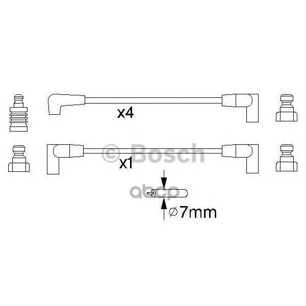 Комплект Проводов Зажигания Volvo: 440 K 88-96, 460 L 88-96, 480 E 86-96 Bosch арт. 0986356852