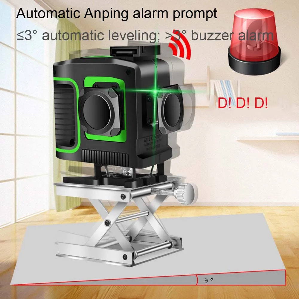 

2019 New 12 Lines 3D Green Laser Level Self-Leveling 360 Horizontal & Vertical Cross USB Waterproof Green Laser Beam Line