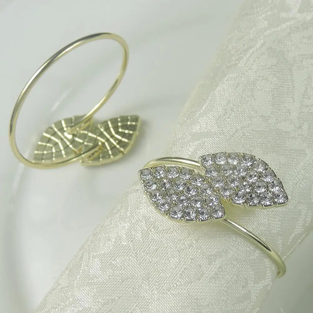 1pcs Christmas Napkin Rings Silver Gold Alloy Napkin Buckle For Home Hotel Wedding Party Dinners Table Decoration