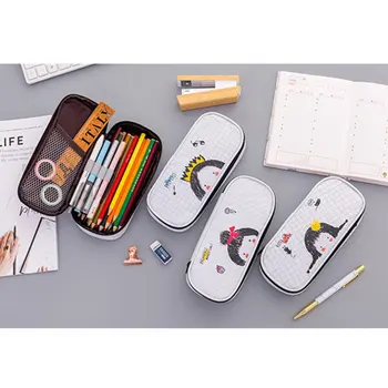 

Large Capacity Double Layer Pencil Case Neutral College Student Junior High School Multi-Functional Lead Pencil