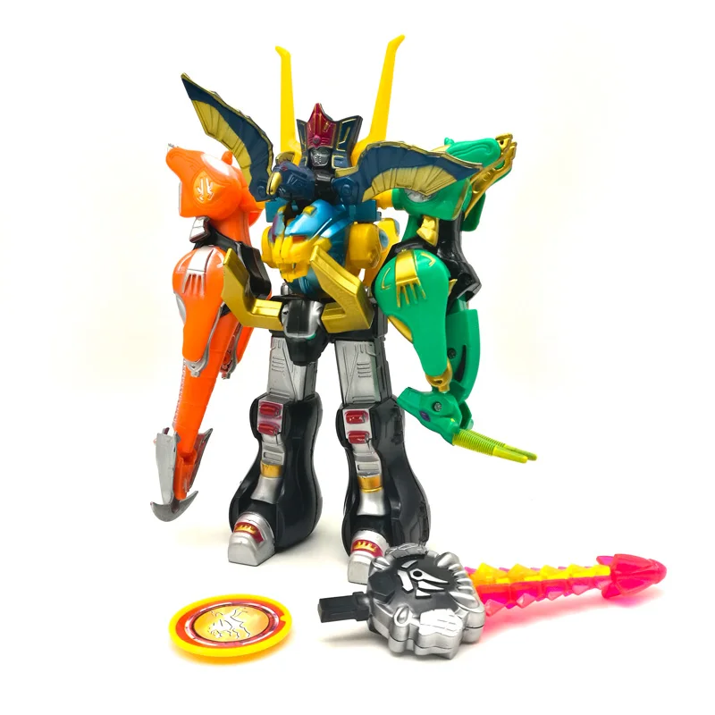 Деформационная игрушка 5в1 динозавр Рейнджерс Megazords Собранный робот фигурки