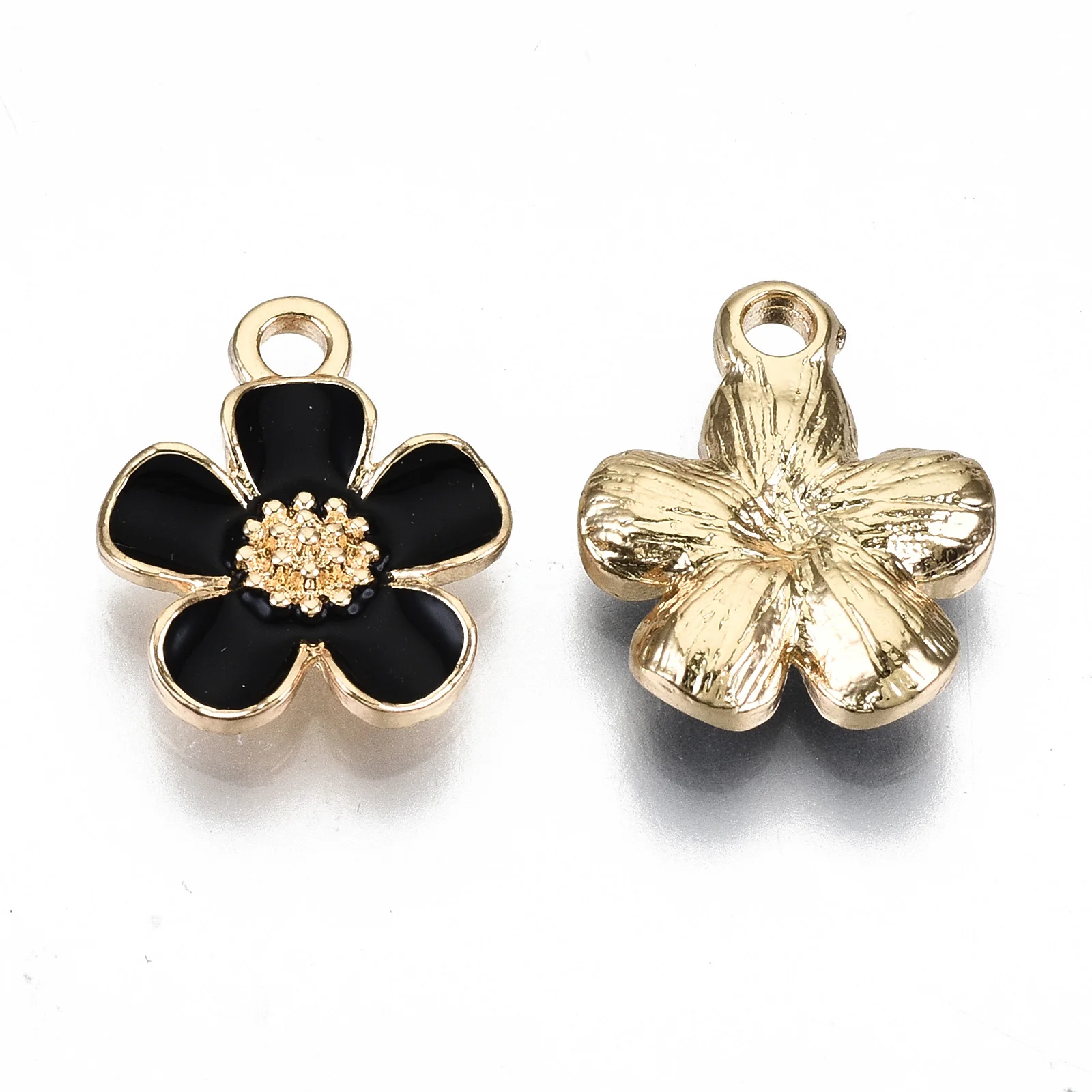 10Pcs Metal Enamel Cute Flower Pendants Charms For Women Necklace Bracelet Earring Dangle DIY Jewelry Making Findings Wholesale