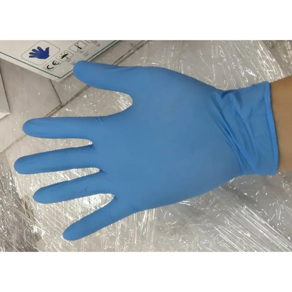 

100PCS Anti-static Cleaning Washing Disposable Gloves Black Nitrile Laboratory Nail Art Anti-Static Non-toxic Gloves