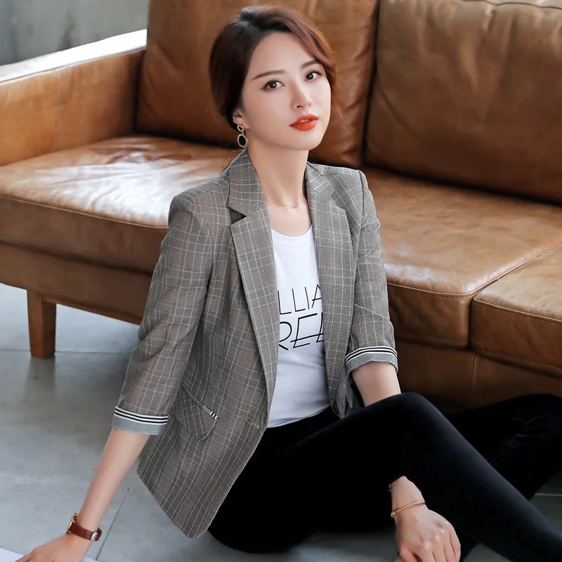 

2019 New Style Spring And Autumn Short Versatile Korean-style Slim Fit Small Suit Coat Women's Waist Hugging Leisure Suit Online