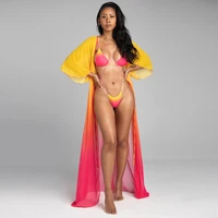 Sexy Bikini Set And Beach Cover Up Swimwear WoBandage Swimsuit Brazilian Bathing Suit Summer Beach Wear Swimming