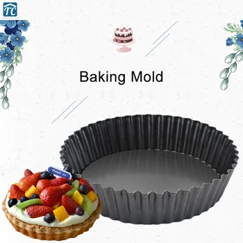 

9 Inch Pie Plate Removable Round Quiche Pan Egg Tart Cake Mould Pizza Tray Baking Tools DIY Bakeware Non-stick Tartlets Cupcakes