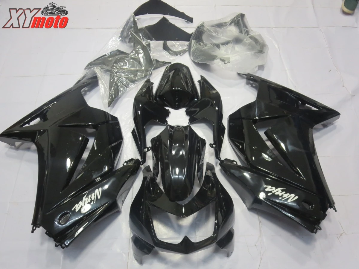 

Injection ABS Plastic Fairings For Kawasaki Ninja250R 08-12 Motorcycle Fairing Kit EX250 Z250 2008-2012 Gloss Black Bodyworks