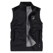 9290# осенний и зимний мужской повседневный жилет вязаный жилет матовый и Толстый жилет теплое пальто