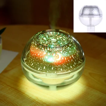 

Crystal night light projection humidifier mute USB creative new humidifier Ambient Light Silver