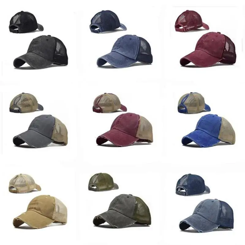 Однотонная бейсбольная кепка s для мужчин, Snapback, хип-хоп, Ретро стиль, сетчатая Кепка для женщин, унисекс, уличная Кепка, регулируемая, летняя шапка, Прямая поставка