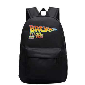 

Back To The 90's Print Vintage Laptop Backpack Women Canvas Bags Men Canvas Travel Leisure Backpacks Teenager Bag School Bags