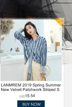LANMREM, осень, новая Корейская рубашка, свободная, женская, с отворотом, однобортная, с длинным рукавом, темпераментная, клетчатая рубашка, куртка, 19B-a9