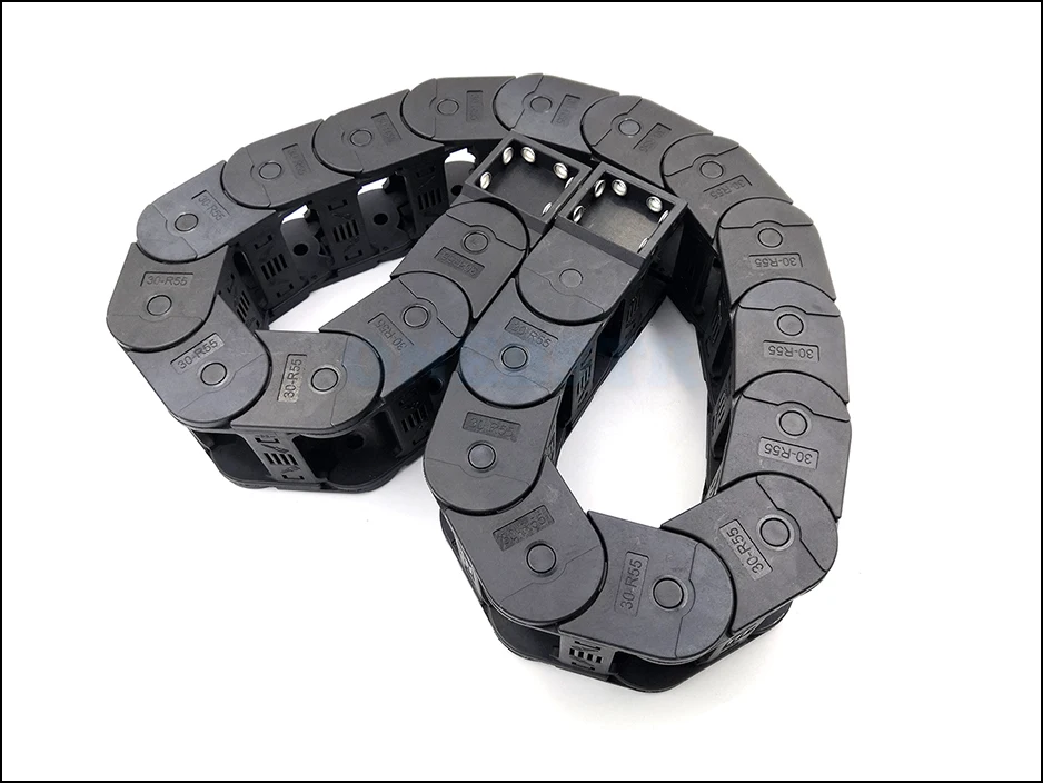 1 Meter 30x25mm Transmissin Chain Wire Carrier Drag Cable Towline With End Connectors For CNC Router Machine Tools Free Shipping 8