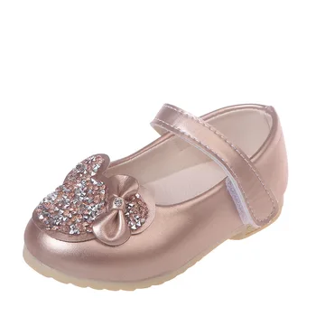 

AINYFU Children's Princess Leather Shoes New Kids Baby Fashion Shoes For Little Girl Soft Dance Wedding Party Dress Shoes B640