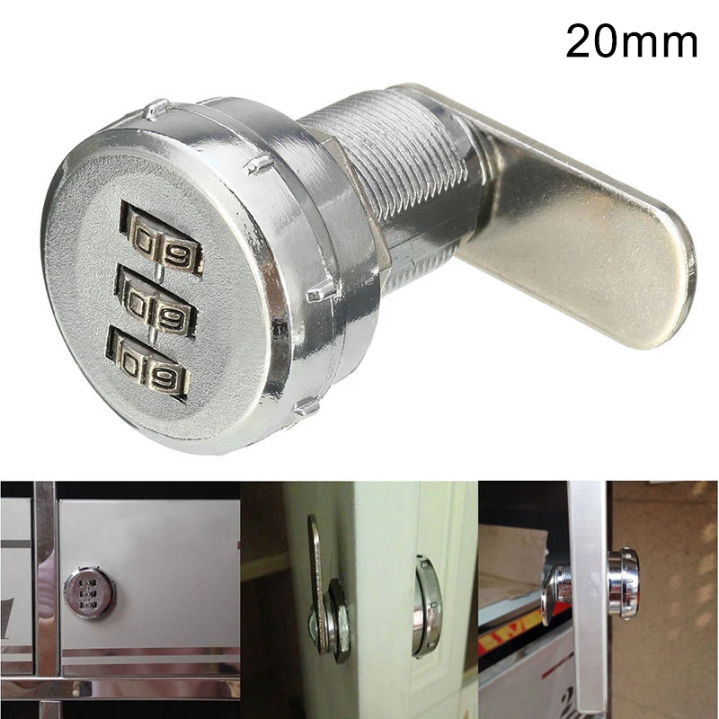 Newest Safe Keyless Digital Code Combination Lock for Home Mail Box Cabinet Drawer - Цвет: 20m Silver