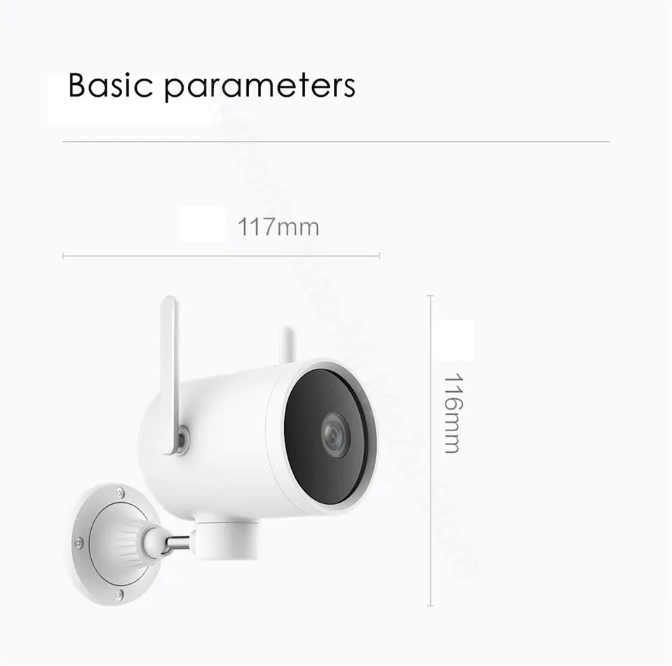 Xiaomi уличная камера водонепроницаемая 270 угол 1080P беспроводная wifi веб-камера H.265 ночное видение голосовой вызов Будильник МОНИТОР с MiHome