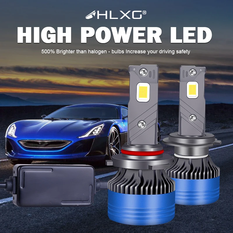 H7 Canbus Led 30000LM 100W 6000K Car Light Headlight Automobiles Auto Lamp 9012 HIR2 H11 H8 H4 HB4 9006 HB3 9005 H1 12V HLXG | Автомобили