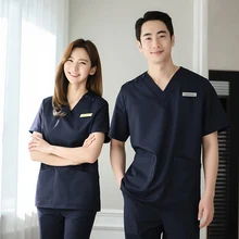 Одежда для мытья рук с коротким рукавом, хирургический костюм для больницы, костюм для салонов красоты, одежда для медсестер для мужчин и женщин